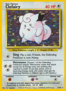 Clefairy [Base Set] (BS-005) [V1 · Holo Rare]