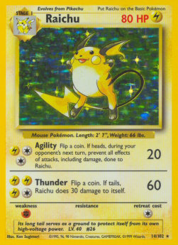 Raichu [Base Set] (BS-014) [V1 · Holo Rare]