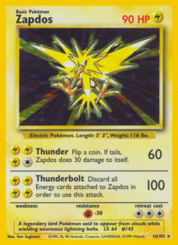 Zapdos [Base Set] (BS-016) [V1 · Holo Rare]