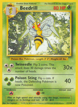 Beedrill [Base Set] (BS-017) [V1 · Rare]