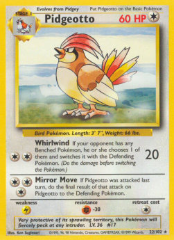 Pidgeotto [Base Set] (BS-022) [V1 · Rare]