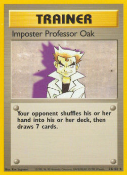 Imposter Professor Oak [Base Set] (BS-073) [V1 · Rare]