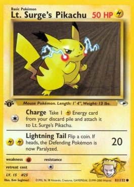 Lt. Surge's Pikachu [Gym Heroes] (GH-081)