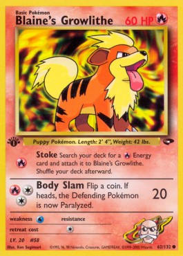Blaine's Growlithe [Gym Challenge] (GC-062)