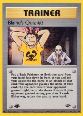 Blaine's Quiz #3 [Gym Challenge] (GC-112)