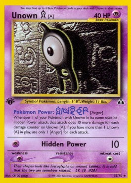 Unown [A] [Neo Discovery] (NDI 33)
