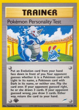 Pokémon Personality Test [Neo Destiny] (NDE-102)