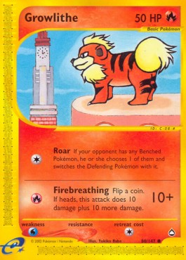 Growlithe [Aquapolis] (AQ-080)