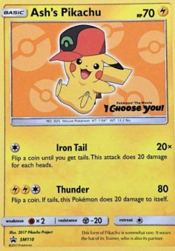 Ash's Pikachu [SM Black Star Promos] (SMSM-110)