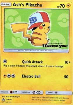 Ash's Pikachu [SM Black Star Promos] (SMSM-112)
