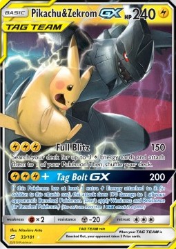 Pikachu & Zekrom GX [Team Up] (TEU-033)