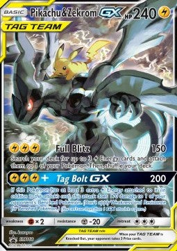 Pikachu & Zekrom GX [SM Black Star Promos] (SM-168)