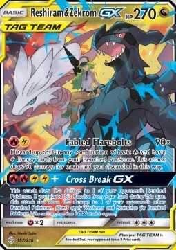 Reshiram & Zekrom GX [Cosmic Eclipse] (CEC-157)