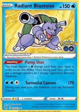 Radiant Blastoise [Pokémon GO] (PGO-018)