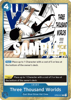 Three Thousand Worlds (OP03-057) [JDG · Rare]