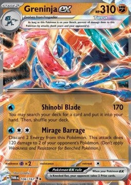 Greninja ex [Twilight Masquerade] (TWM-106) [V1 · Double Rare]