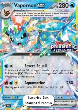 Vaporeon ex [Prismatic Evolutions: Additionals] (xPRE-023)