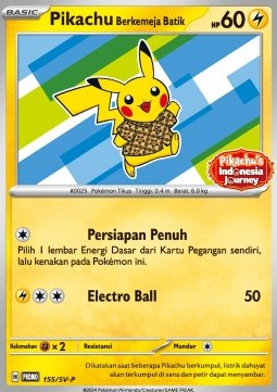 Pikachu Wearing a Batik Shirt [Scarlet & Violet Indonesian Promos] (PID-155)