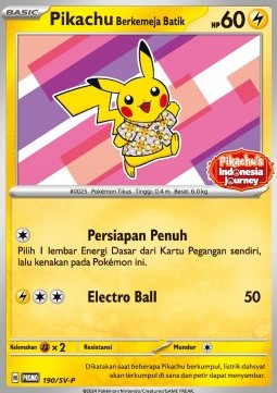 Pikachu Wearing a Batik Shirt [Scarlet & Violet Indonesian Promos] (PID-190)