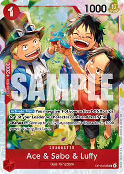 Ace & Sabo & Luffy (OP13-007) [V1 · Super Rare]