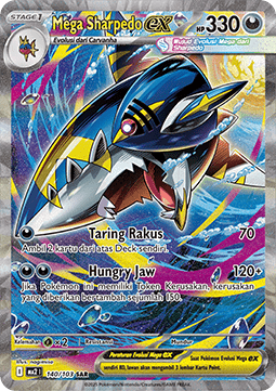 Mega Sharpedo ex [Indigo Flame] (MA 140)