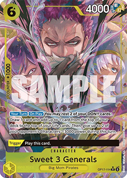Sweet 3 Generals [The World’s Strongest Warriors] (OP17-114)
